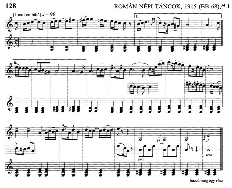 Figure 8. A transcription of a dance tune including the harmonization
